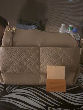 Louis Vuitton Taupe Monogram Empreinte Shoulder Bag